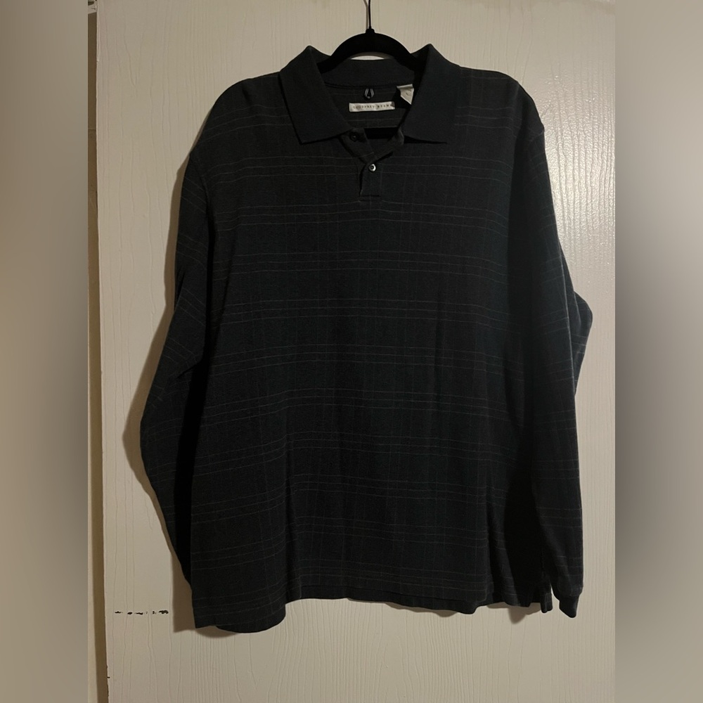 Geoffrey Beene Dark Gray/ Navy Polo Shirt
